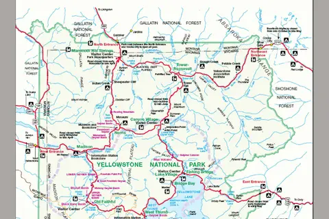 Map: Map Yellowstone National Park