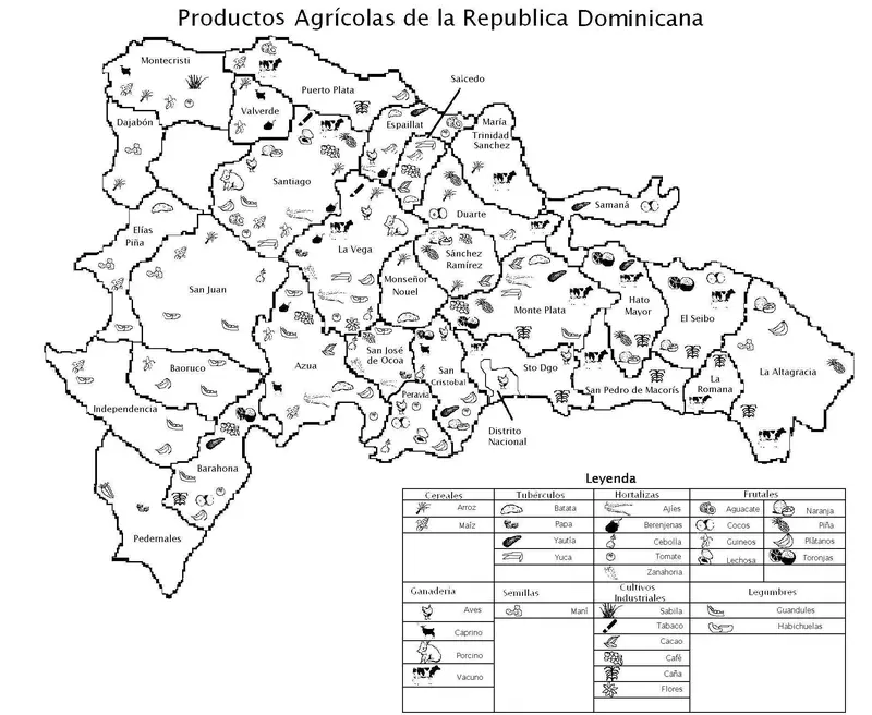 Map: Mapa Agricola Republica Dominicana