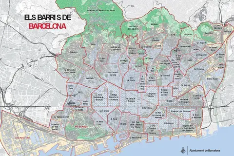Map: Mapa Barris Barcelona