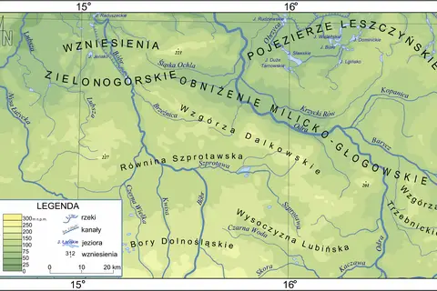 Map: Mapa Czci Niziny Lsko Uyckiej I Wau Trzebnickiego