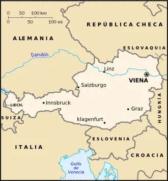 Map: Mapa de Austria