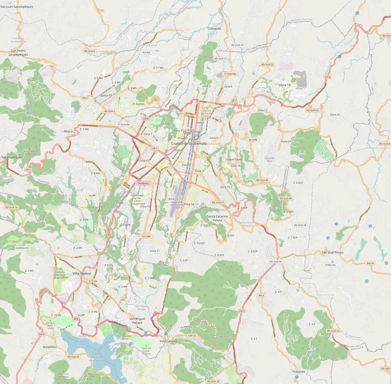 Map: Mapa de la Ciudad de Guatemala