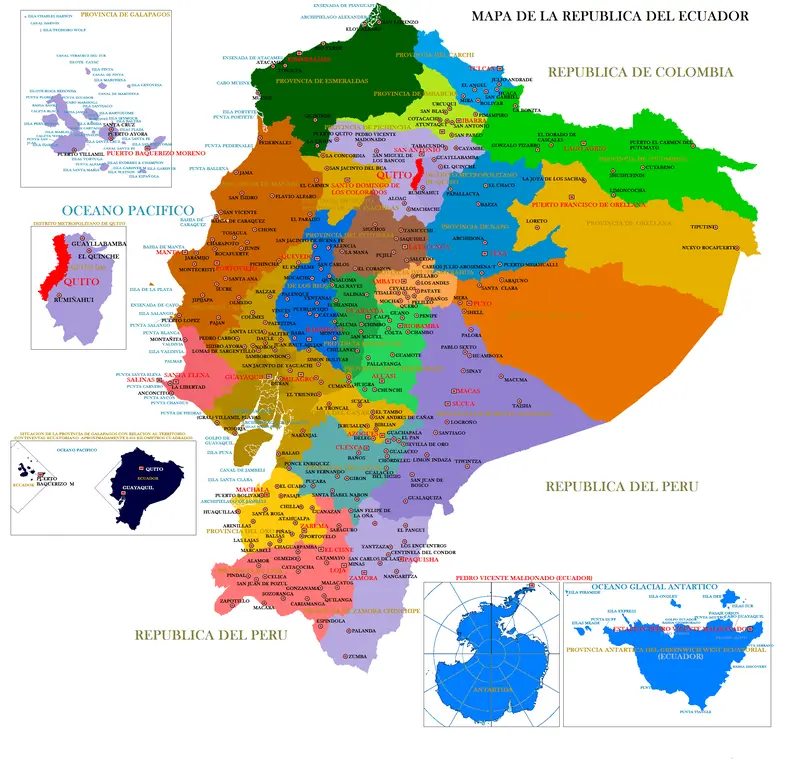 Map: Mapa de la Republica del Ecuador