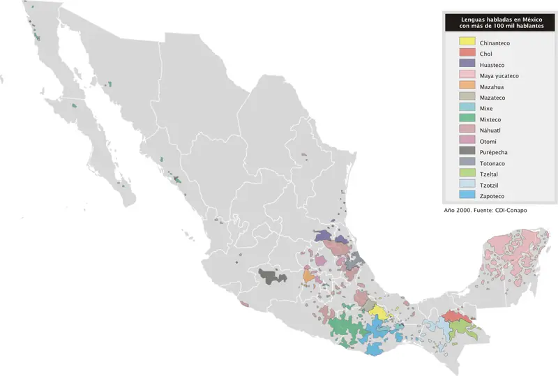 Map: Mapa de Lenguas de Mxico 100 000
