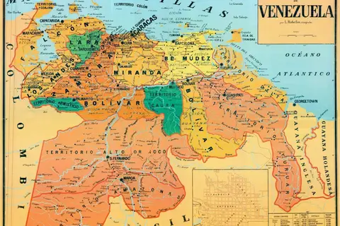 Map: Mapa de Los Estados Unidos de Venezuela