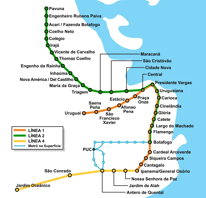 Map: Mapa de Metro Rio