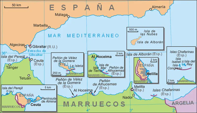 Map: Mapa del Sur de Espaa