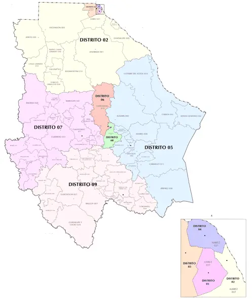 Map: Mapa Electoral Federal de Chihuahua 20172022