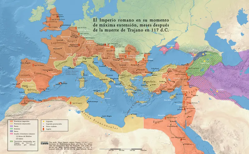 Map: Mapa Imperio Romano Trajano 117 Dc