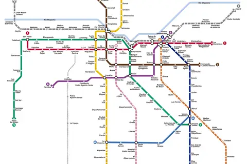 Map: Mapa Metro de Santiago