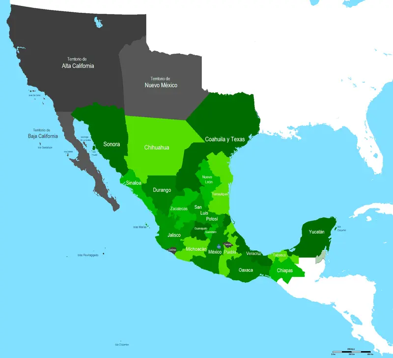 Map: Mapa Mexico 1830