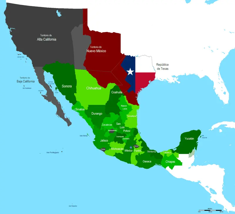 Map: Mapa Mexico 1837