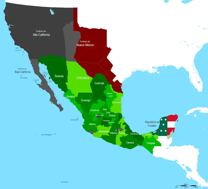 Map: Mapa Mexico 1845
