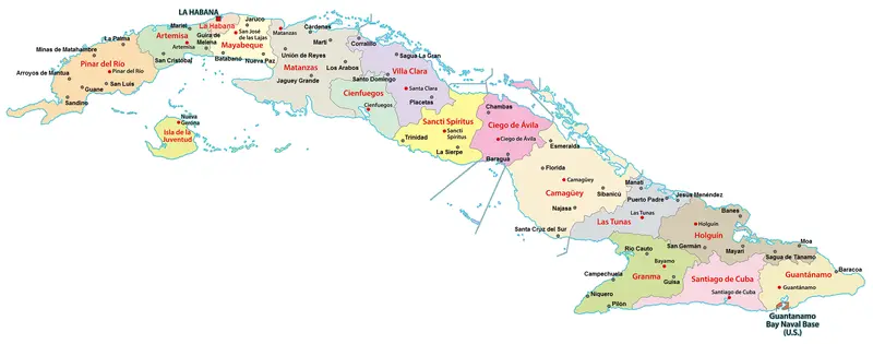 Map: Mapa Politico Cuba