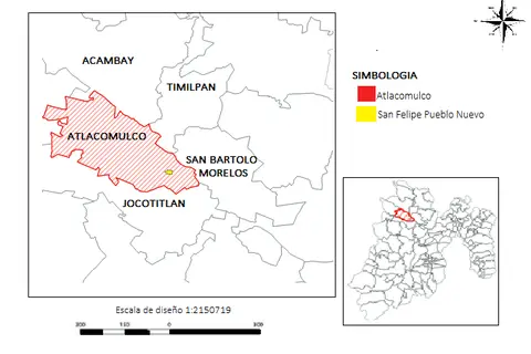 Map: Mapa San Felipe Pueblo Nuevoatlacomulco Mexico