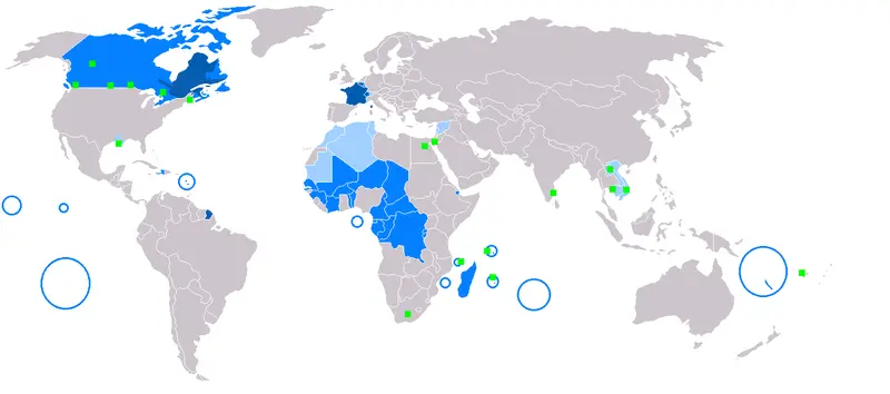 Map: Mapfrancophone World