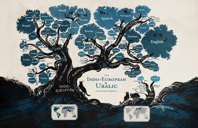 Map: Mapping the relationships between Indo-European and Uralic languages