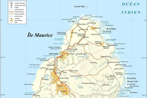 Map: Mauritius Island Mapfr