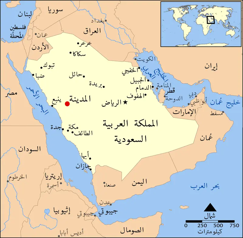 Map: Medina Saudi Arabia Locator Mapar