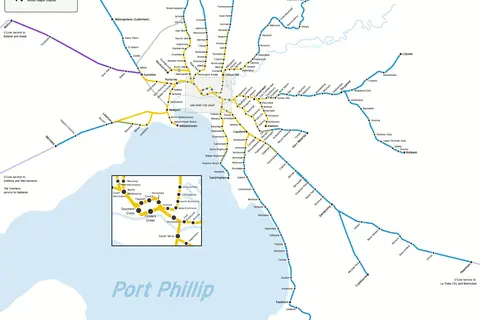 Map: Melbourne Railways Map