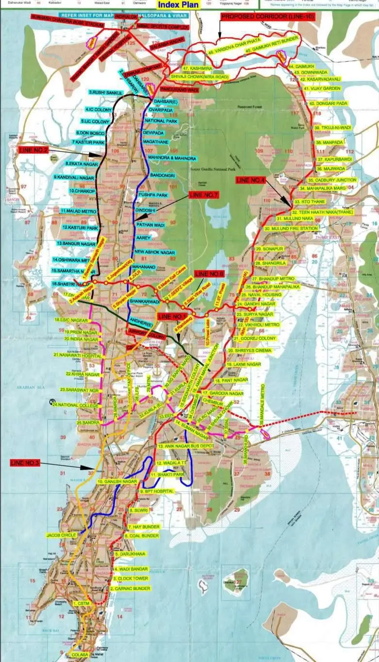 Map: Metro Line 10 Map Whole