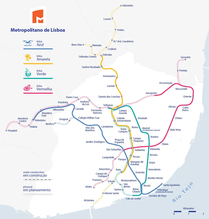 Map: Metro Lisboa Route Map
