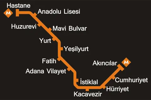 Map: Metro Map Adana
