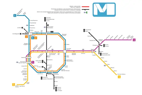 Map: Metro Map of Brussels