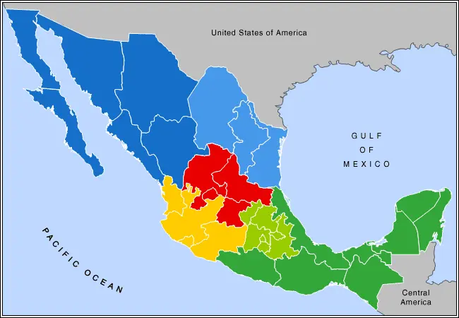 Map: Mexico Regional Map
