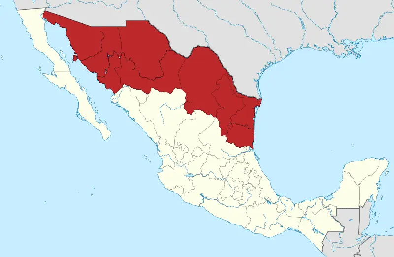 Map: Mexico Wikivoyage Locator Maps Northern Mexico