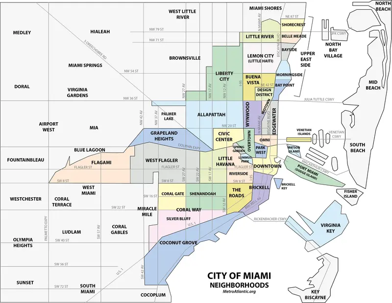 Map: Miami Neighborhoods Map