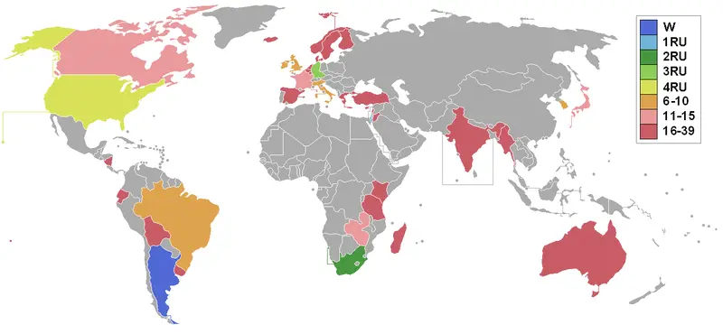 Map: Miss World 1960 Map