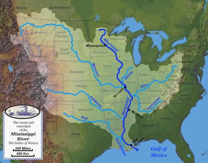 Map: Mississippi Watershed Map 1
