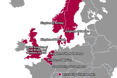 Map: Monarchist Countries of Europe