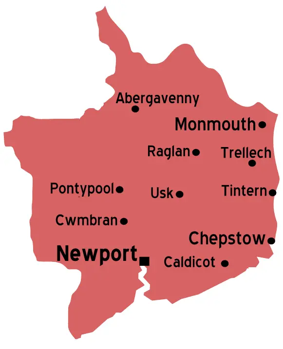 Map: Monmouthshire Map