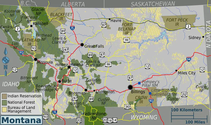 Map: Montana Public Lands Map