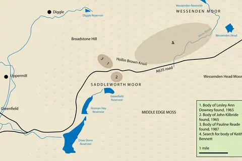 Map: Moors Murders Map