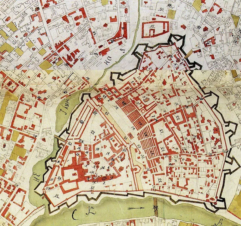 Map: Moscow Kremlin Map 1760S