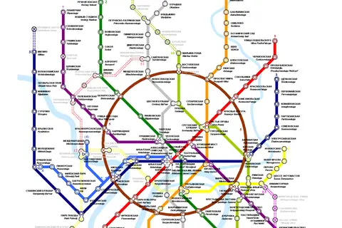 Map: Moscow Metro Map Ruslat