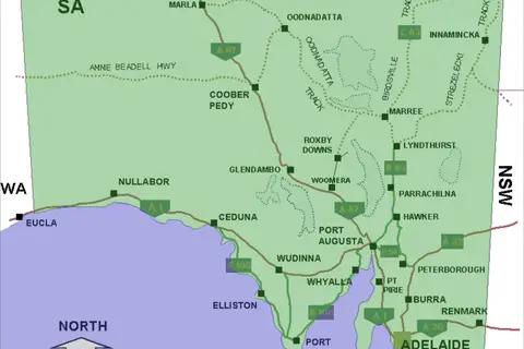 Map: Mt Gambier Location Map in South Australia