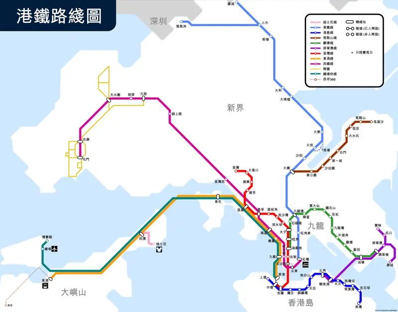 Map: Mtr System Map 2009 Zh