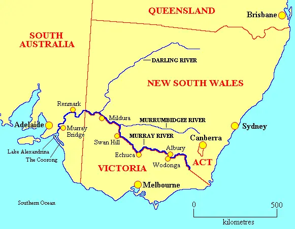 Map: Murray Darling Murrumbidgee Map