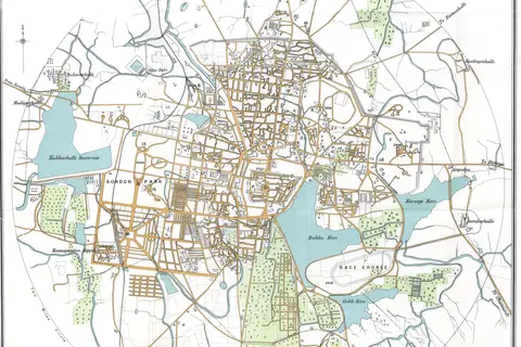 Map: Mysore City Gazetteer Map 1897