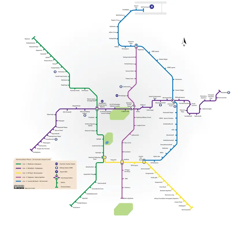 Map: Namma Metro Phase Ii Line Map
