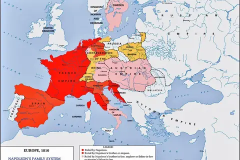 Map: Napoleon’s Family System, Europe 1810