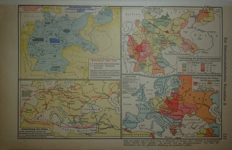 Map: Nazi Map: Spreading of the Jews in Germany and Europe