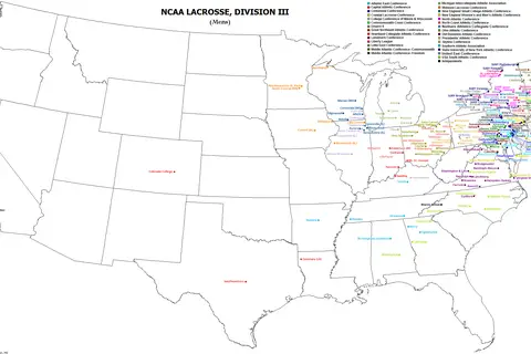 Map: Ncaa Division Iii Mens Lacrosse Map