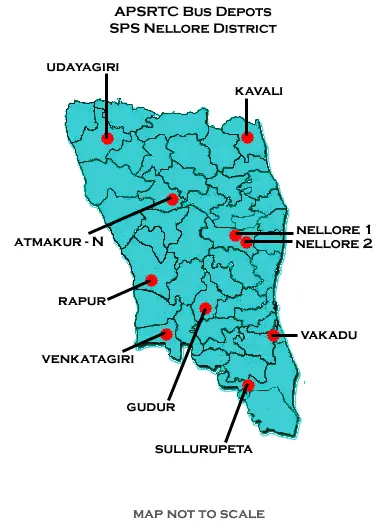 Map: Nellore District Apsrtc Depot Map