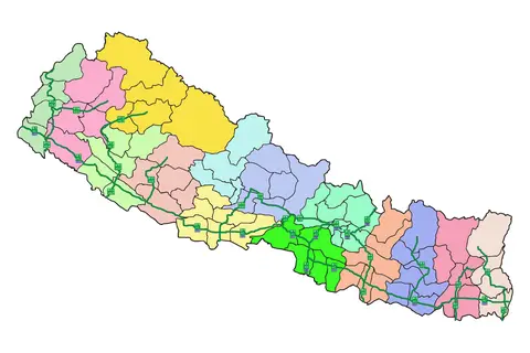 Map: Nepal National Highways Map
