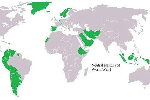 Map: Neutral Nations in World War I